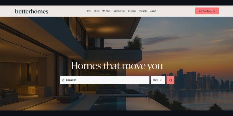 Betterhomes Qatar website screenshot