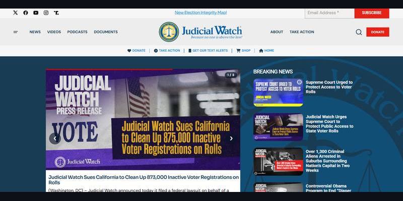 Judicial Watch website screenshot